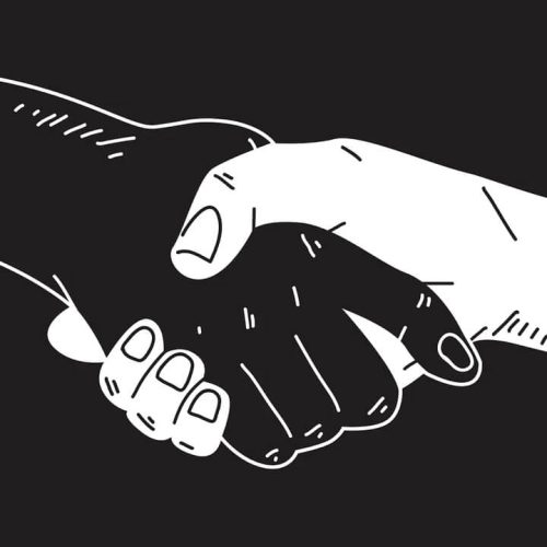 b5-2 Hands shaking comic style vector - image by © rawpixel